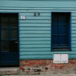 Door and Window of Little House with Timber Facade