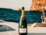 Bollinger Wine Bottle on Boat