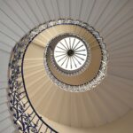 White Concrete Spiral Stairway